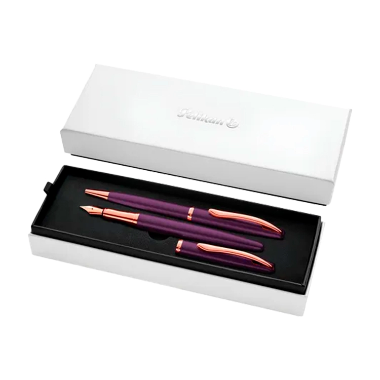 Lapicera Pluma + Boligrafo Jazz Noble Elegance Violeta Art.L826785